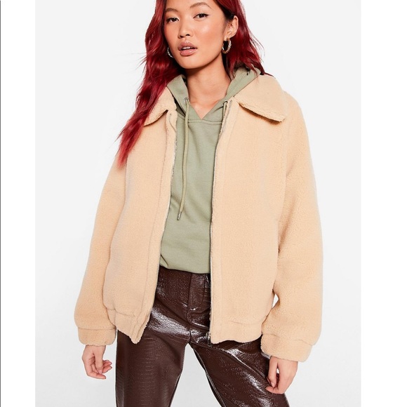 Nasty Gal Jackets & Blazers - NWOT Teddy fur jacket